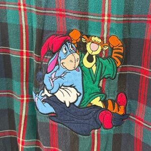 Vintage Y2K Disney Tigger Eeyore Pooh Characters Oversized Pajamas Nightgown